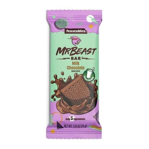 Feastables | 10x MrBeast Milk Chocolate Bar 60g
