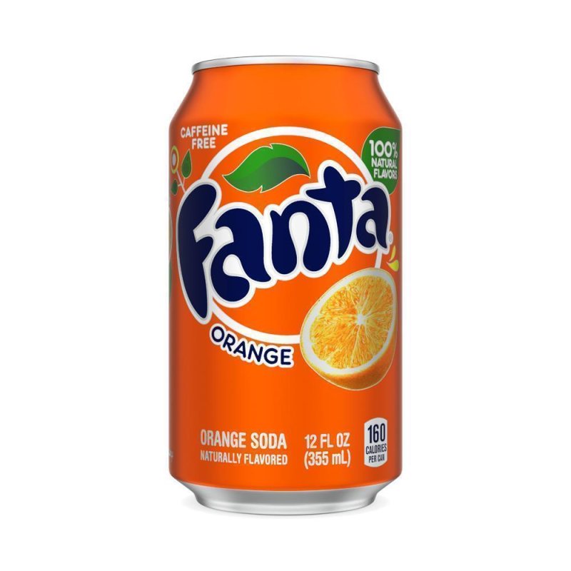 Fanta | 12x Orange 355ml, Erfrischungsgetränk, Limonade, USA Import 