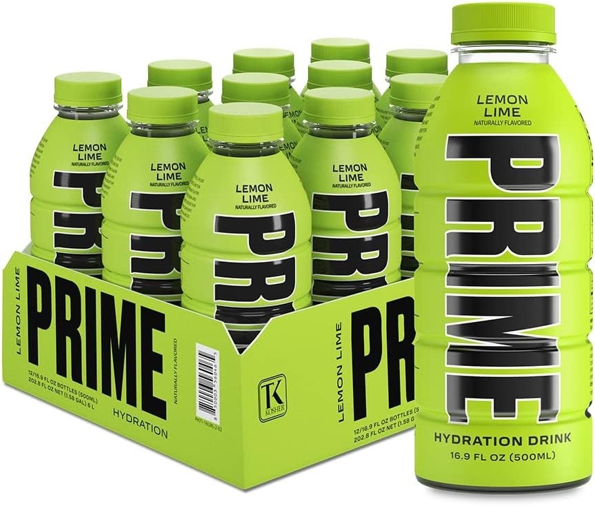 Prime Hydration | 12x Lemon Lime 0,5l, Energydrink, Energygetränk, Iso Drink