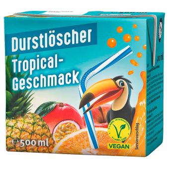 Durstlöscher | 12x Tropical-Geschmack 500ml Tetra Pak
