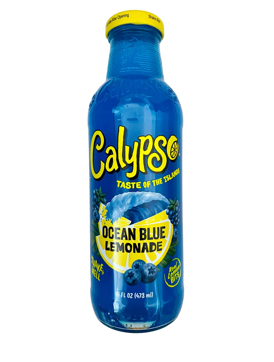Calypso | 12x Ocean Blue Lemonade 0,473l, Erfrischungsgetränk, Palettenversand